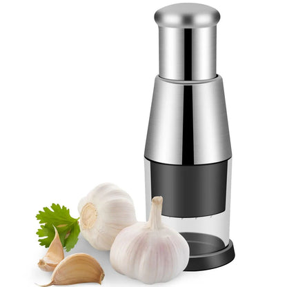 Stainless Steel Garlic Chopper Manual Push Type Kitchen Tool 6