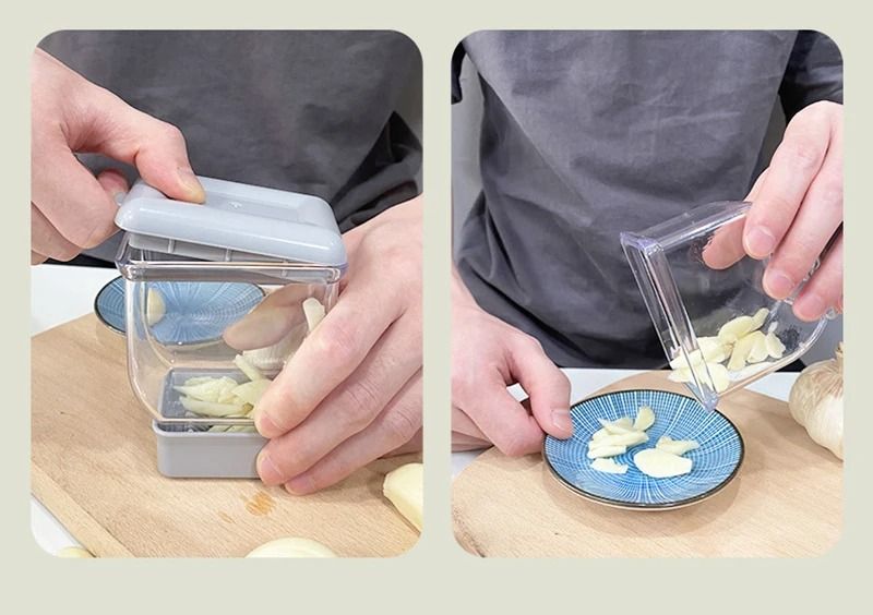 Manual Pressing Garlic Grinding Grater Cutter Kitchen Tool 4