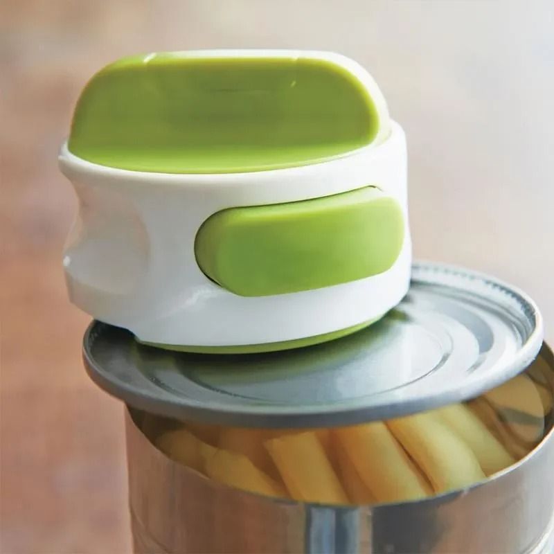 Portable Can Opener Stainless Steel Manual Rotary Cap Screwing Gadget 1