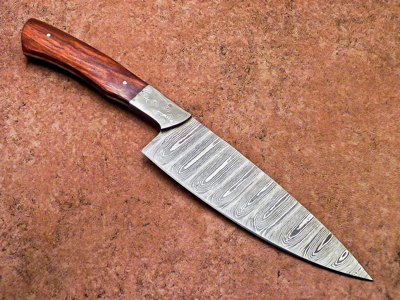 12 Custom Handmade Damascus Steel Chef Knife  Professional Kitchen  Camping Knife 3