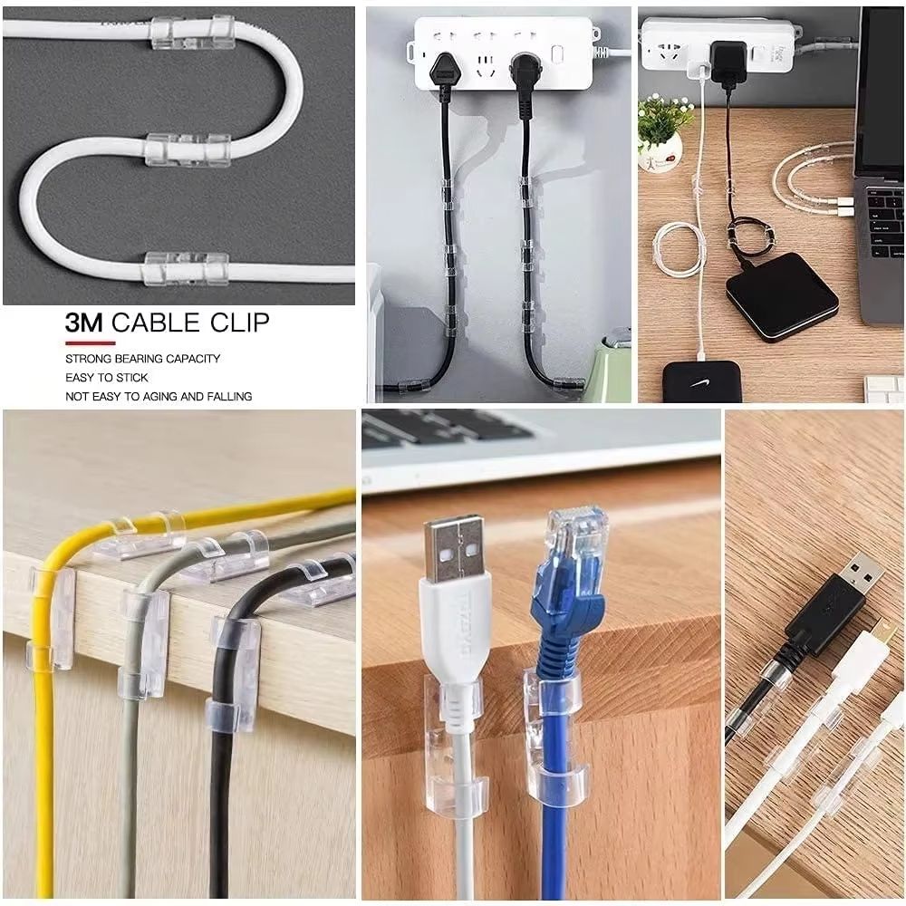 NeatLine Cable Organizer Clip Set  Desktop  Workstation Wire Manager 5