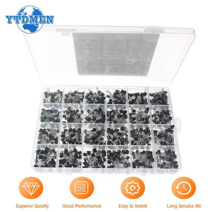 Essential NPN/PNP Transistor Kit – 10 Common Types for Prototyping & Repair