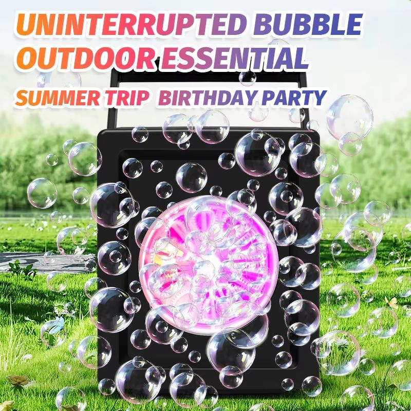 HandyFun 10Hole Automatic Bubble Blower  Handheld Electric Bubble Machine Toy For Outdoor Fun 2
