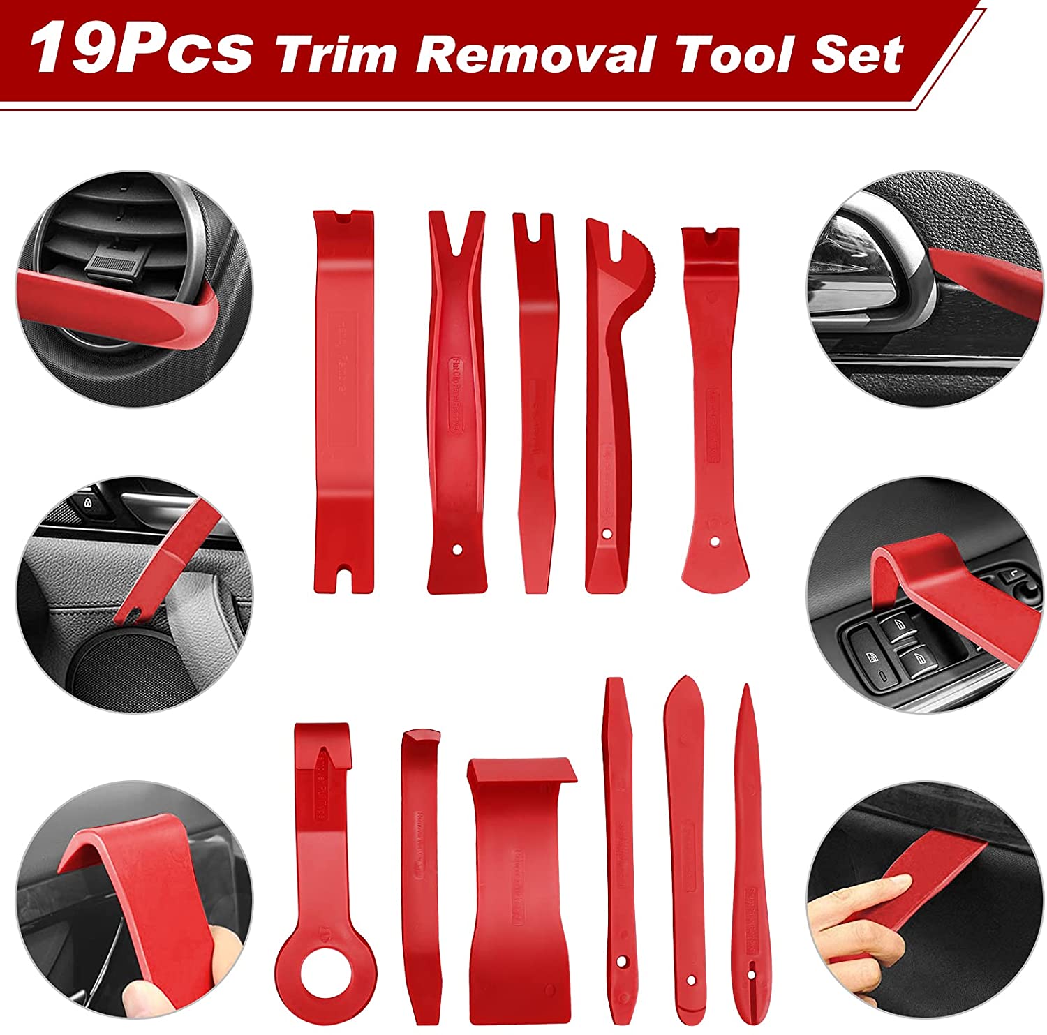 Car Tools Plastic Trim Removal Kit Car Interior Panel Tools Auto Trim Puller Set Car Clips Puller D 2