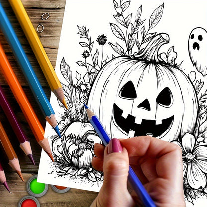 Halloween Coloring Book For Adults Stress Relief And Relaxation Valentines Day Gift Anti Anxiety Ar 3