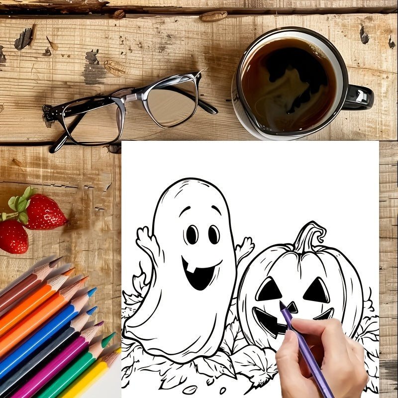 Halloween Coloring Book For Adults Stress Relief And Relaxation Valentines Day Gift Anti Anxiety Ar 4