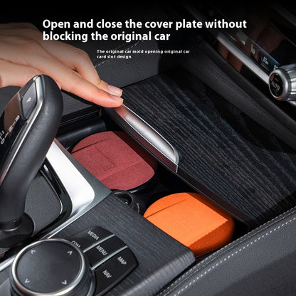 Universal Leather Car Ashtray, with LED Light and Ceramic Liner, for a Simple Light Luxury Feel