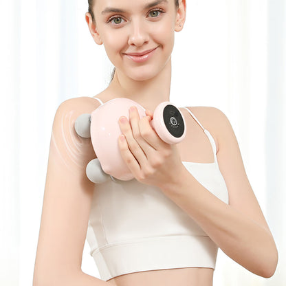 Portable Muscle Massager Tool, Handheld Electric Body Massager Rechargeable Full Body Massage Device for Home and Travel