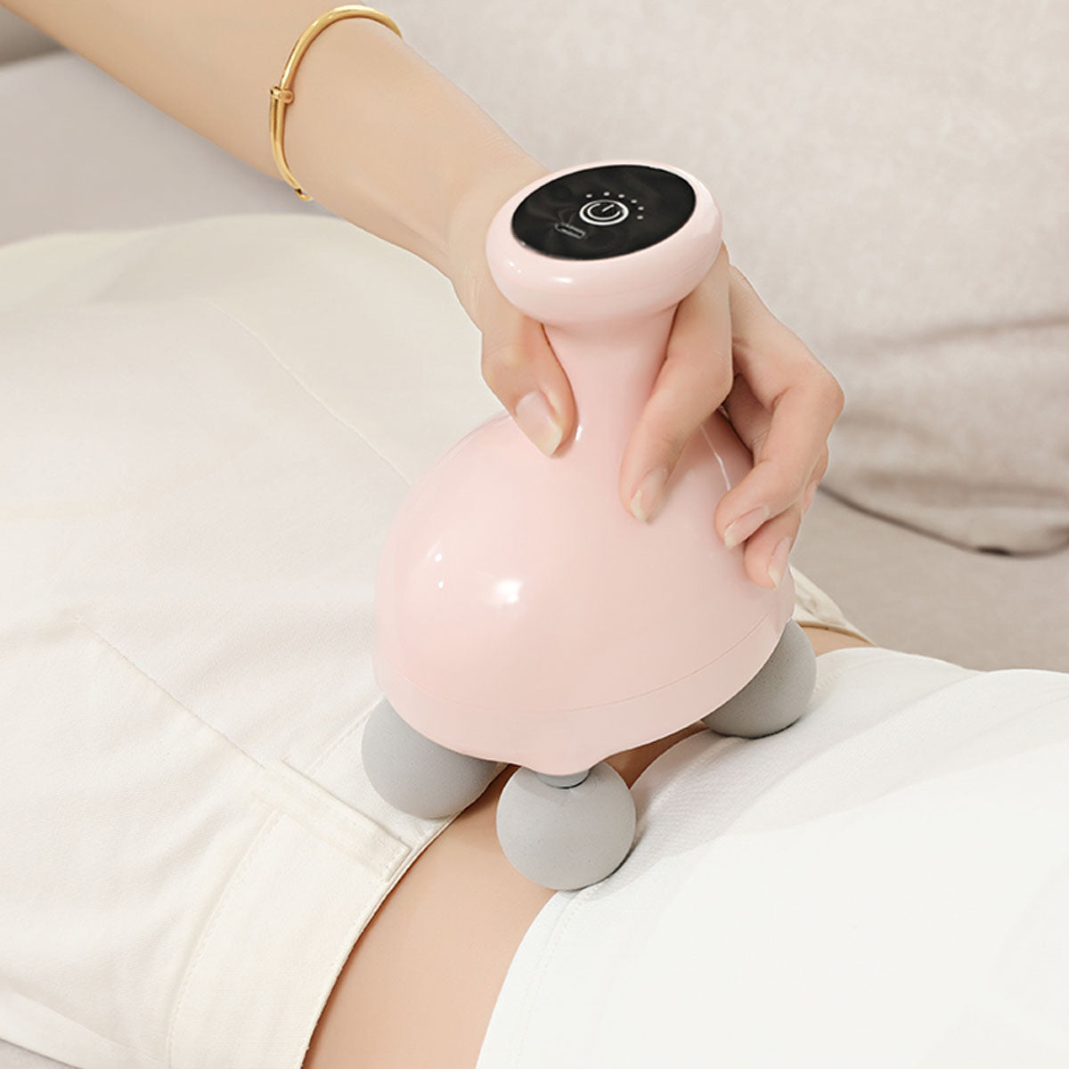 Portable Muscle Massager Tool, Handheld Electric Body Massager Rechargeable Full Body Massage Device for Home and Travel