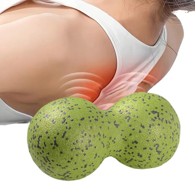 Double Long Hockey Ball, High Density Peanut Massage Ball, Deep Tissue Muscle Massage Roller
