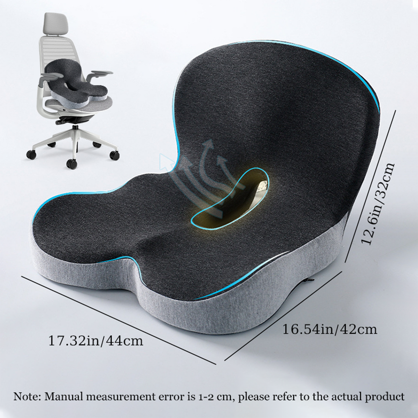 Ergonomic Memory Foam Seat Cushion For Truck Office Car Back Pain And Tailbone Support Sciatica Rel 5