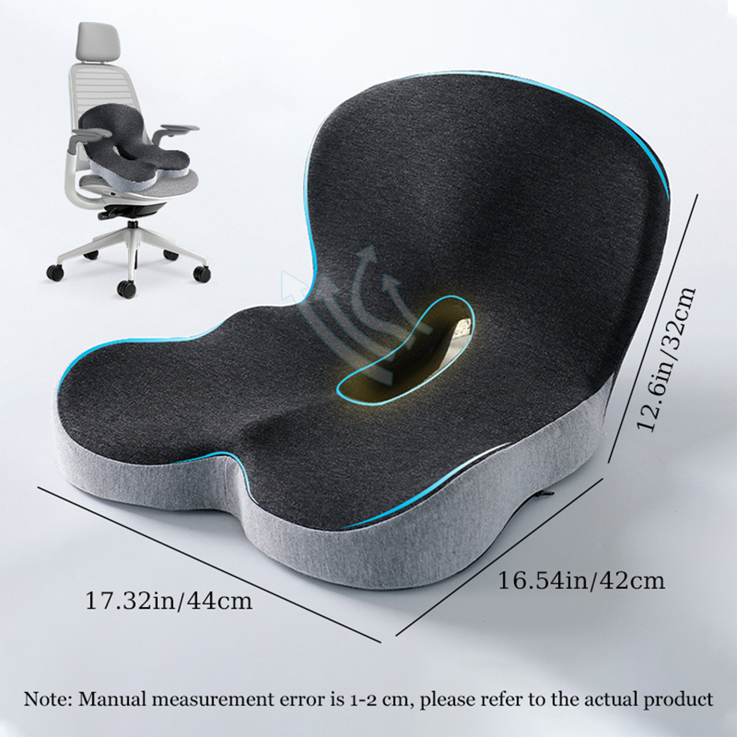 Ergonomic Memory Foam Seat Cushion For Truck Office Car Back Pain And Tailbone Support Sciatica Rel 5