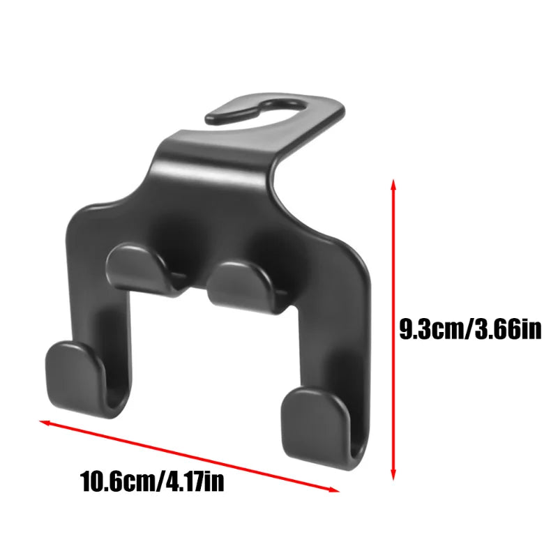 Car Seat Back Hook Organizer Double Head Phone Hanger Multifunctional Headrest Hook Hanging Bag Car 4