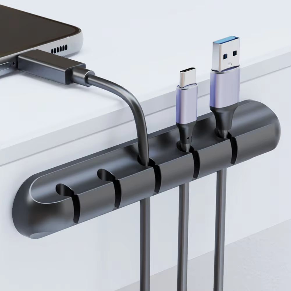 Adhesive Cable Holder Clips Cord Management Wire Organizer for Desktop USB Charging Cable Nightstand Power Cord Mouse Ca
