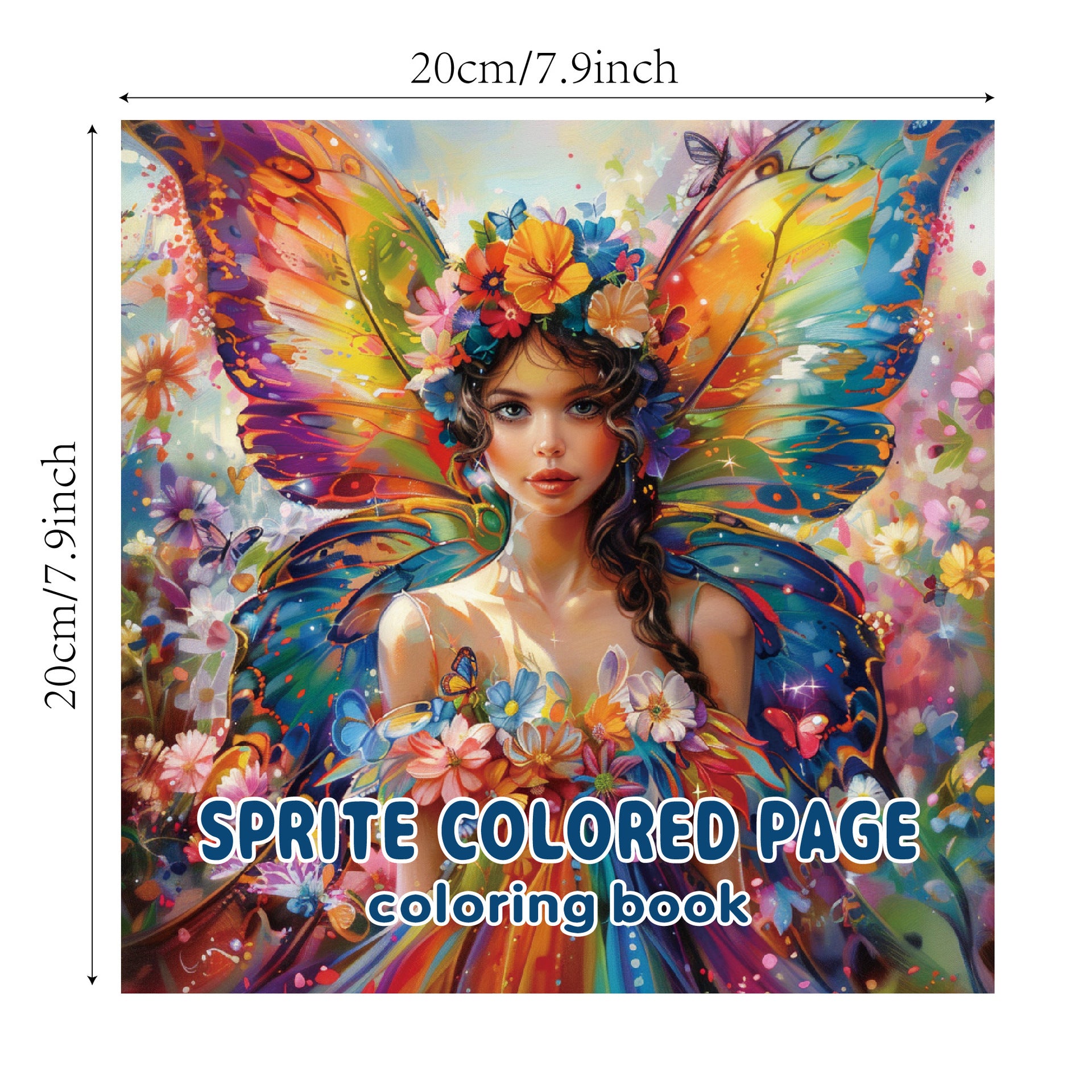 Adult Coloring Book, Watercolor Creativity, Butterfly Fairy, Art Elf Wings Doodle