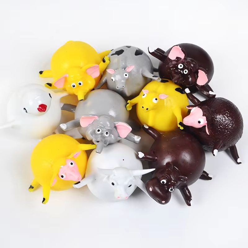 3Piece Inflatable Dinosaur Vent Balls  Squeeze Toy Set For Kids 3