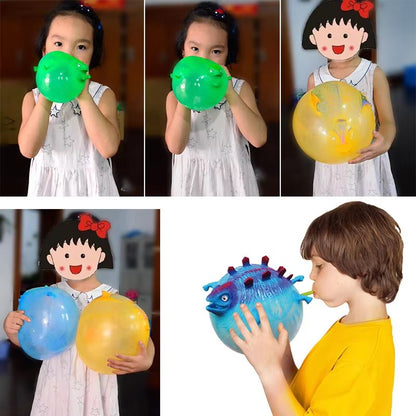 3Piece Inflatable Dinosaur Vent Balls  Squeeze Toy Set For Kids 5
