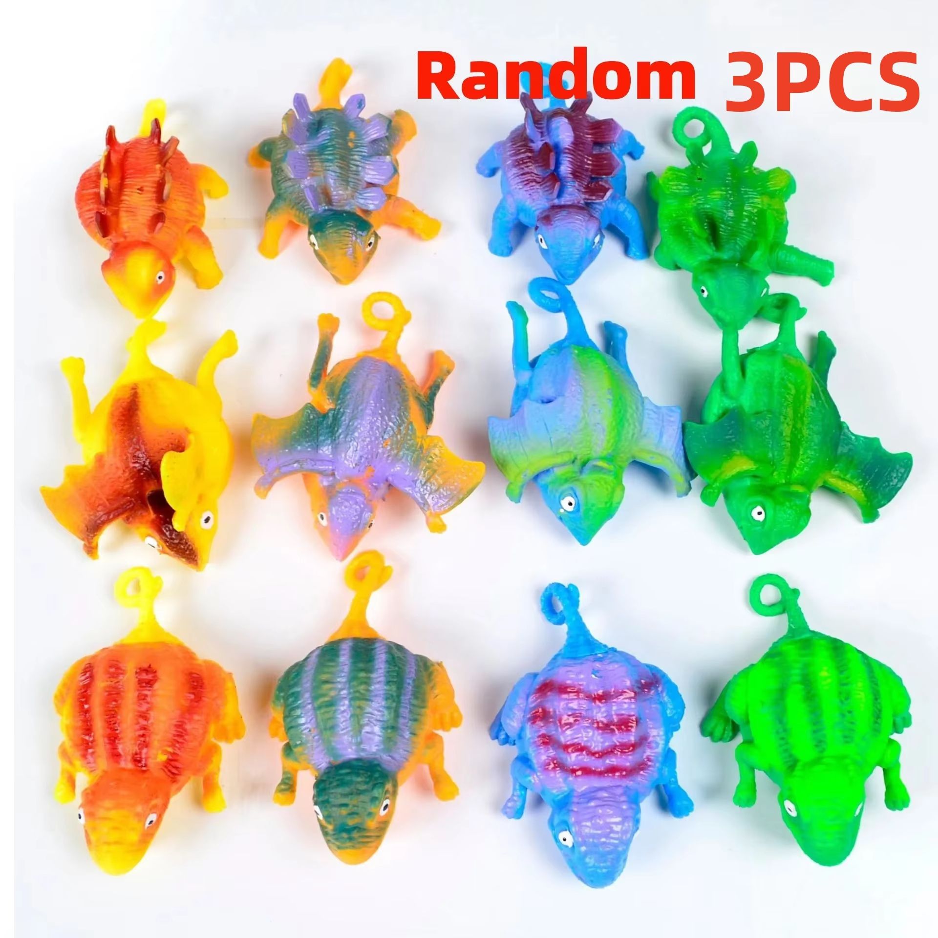 3Piece Inflatable Dinosaur Vent Balls  Squeeze Toy Set For Kids 6