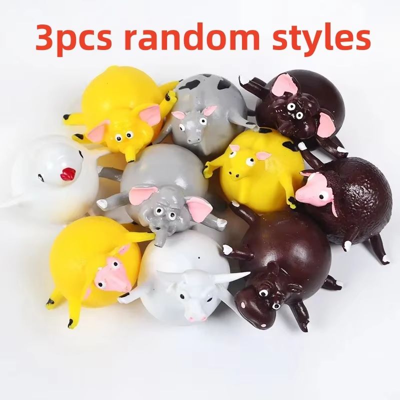 3Piece Inflatable Dinosaur Vent Balls  Squeeze Toy Set For Kids 7