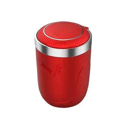 LED Car Ashtray, Portable Cup Holder Ashtray with Automatic Light, in Black, Blue, Red