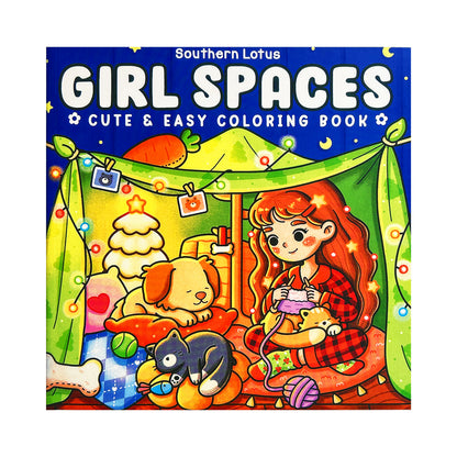 Girls Themed Colouring Book, A Comfortable Space to Paint, Picture Book Mobile, Childrens Coloring Book