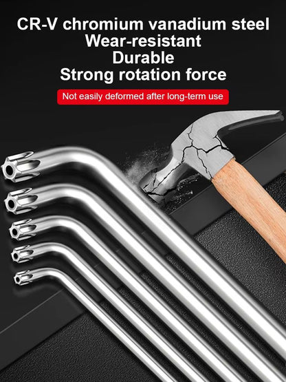 9Piece DualEnd LType Torx Star Wrench Set  Precision Plum Blossom Allen Keys For Hand Repair 5