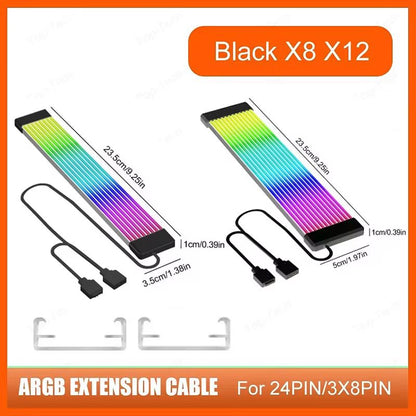 RGB PSU Cable Extension Kit  5V 3Pin ARGB Sync For 68121624Pin Connectors 11
