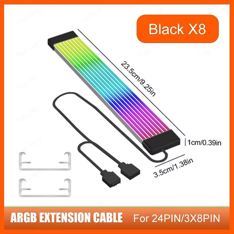 RGB PSU Cable Extension Kit  5V 3Pin ARGB Sync For 68121624Pin Connectors 8