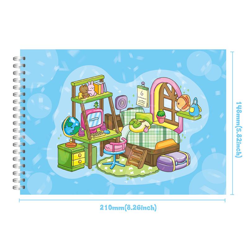 Cute Little Bear Characters Coloring Book, New Animal Theme Graffiti Painting Book for Kids, Adults, and Teens