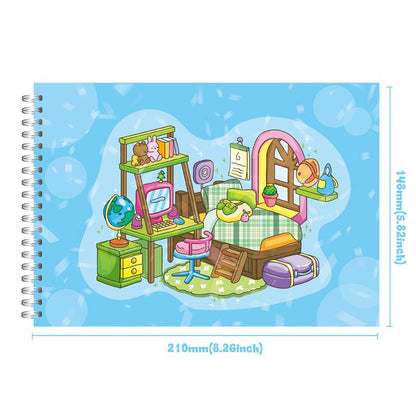 Cute Little Bear Characters Coloring Book, New Animal Theme Graffiti Painting Book for Kids, Adults, and Teens