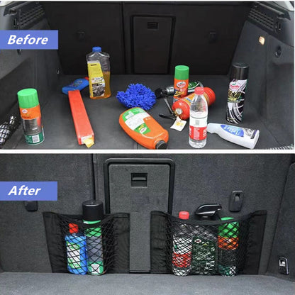 Renault Car Trunk Organizer Net Storage Box Bag Sticker For Megane Duster Logan Clio Laguna Sandero 2