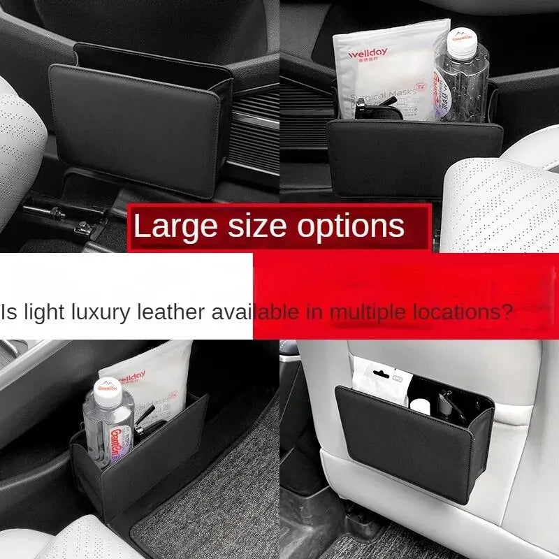 Foldable Car Trash Can, and Car Door Storage Box, Seat Back Hanging Organizer for Auto Interior