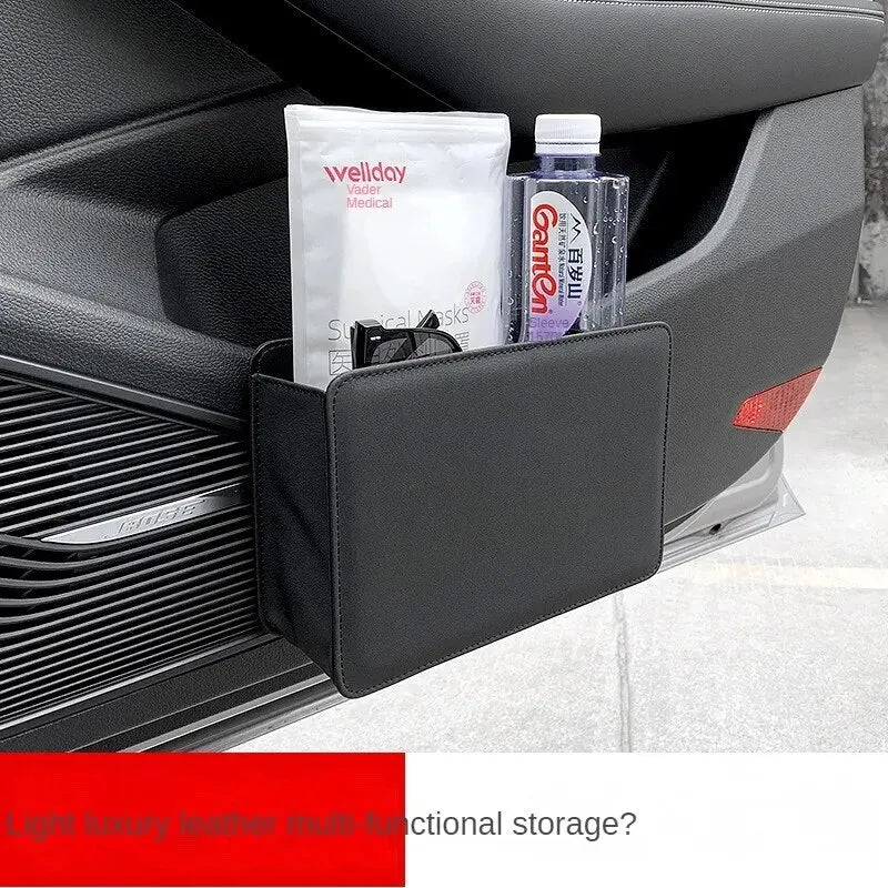 Foldable Car Trash Can, and Car Door Storage Box, Seat Back Hanging Organizer for Auto Interior