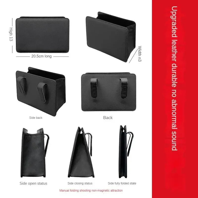 Foldable Car Trash Can, and Car Door Storage Box, Seat Back Hanging Organizer for Auto Interior