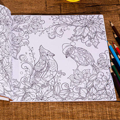 Magical Winter Coloring Book, for Stress Relief and Relaxation, Christmas and Winter Theme Graffiti Drawing Book