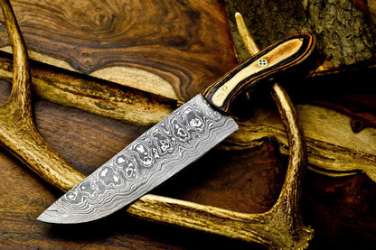 Hand Forged 12" Damascus Steel Chef Knife | Professional Kitchen Full Tang Knife