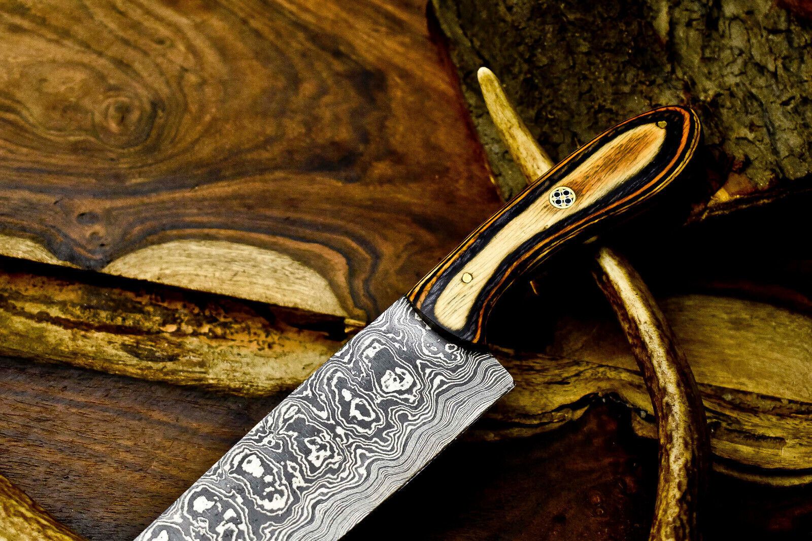Hand Forged 12 Damascus Steel Chef Knife  Professional Kitchen Full Tang Knife 2