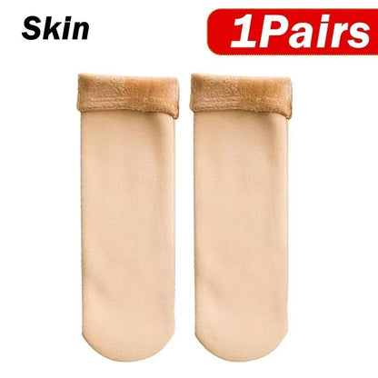 UltraSoft Thermal Winter Socks For Women  Warm Cashmere  Wool Blend Cozy Short Socks For Snow Boots 6
