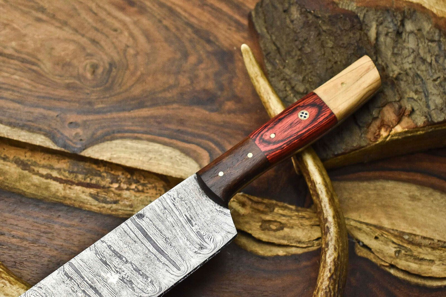 Premium Handmade 12 Damascus Chef Knife  Real Forged Damascus Blade 2