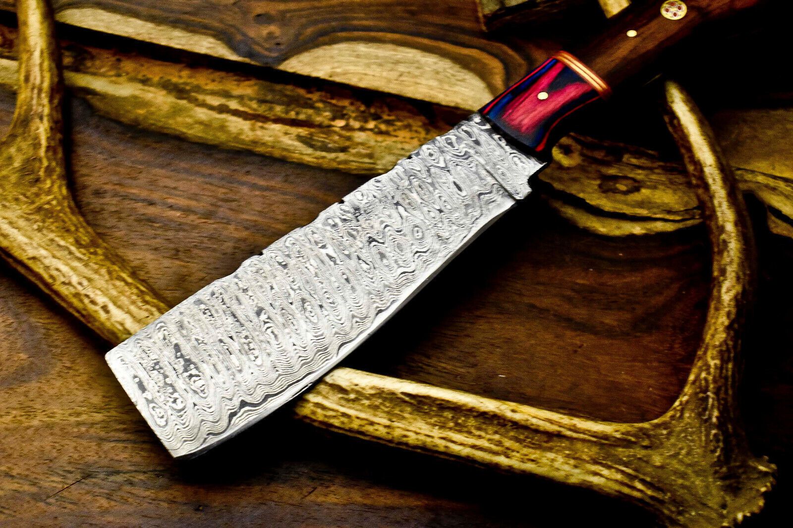 12 Custom Handmade Damascus Steel Chef Knife  Full Tang Kitchen Masterpiece 2