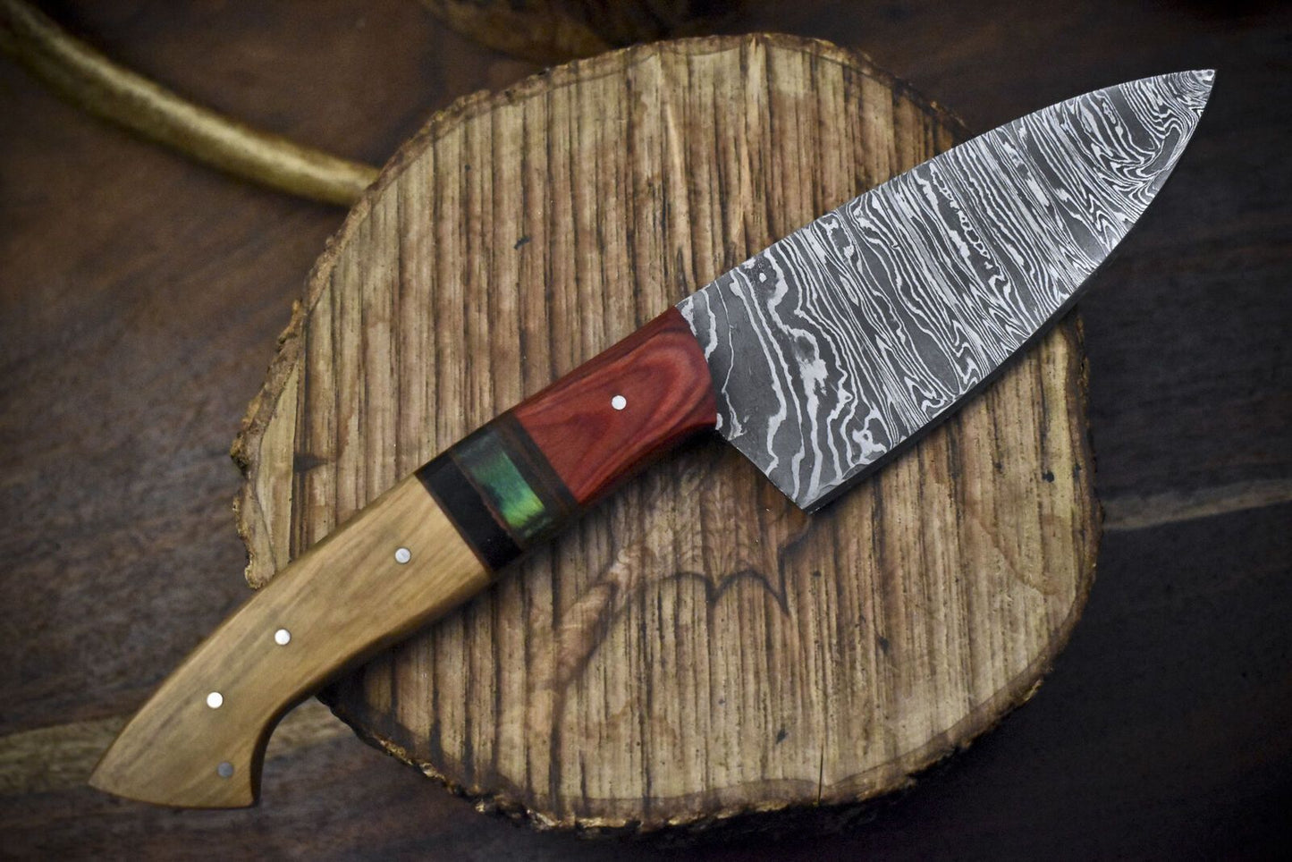 Artisan 12 Damascus Chef Knife  Handcrafted Full Tang Kitchen Knife 1