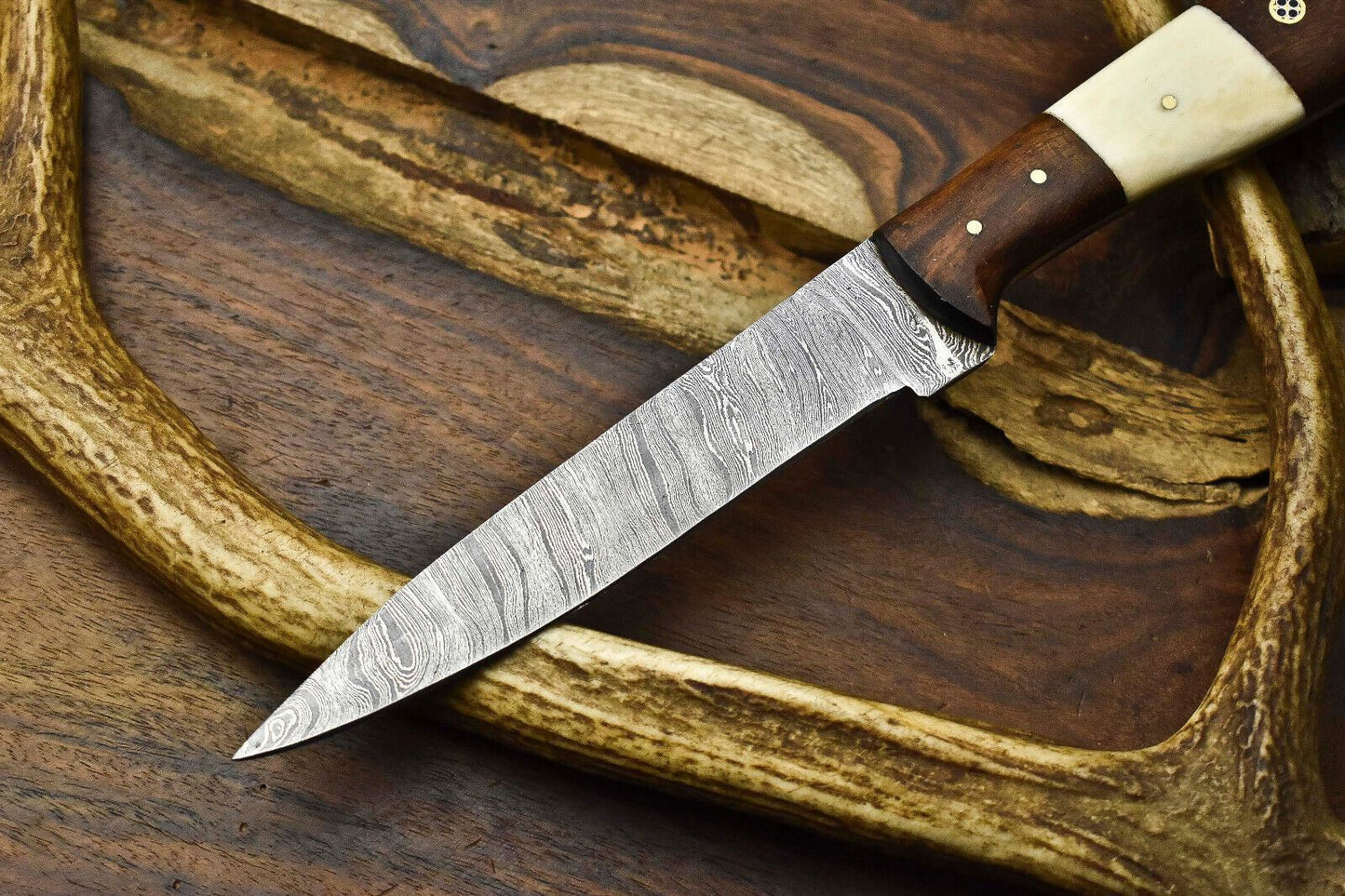 12 Inch Real Damascus Steel Chef Knife  Hand Forged Kitchen Blade 1