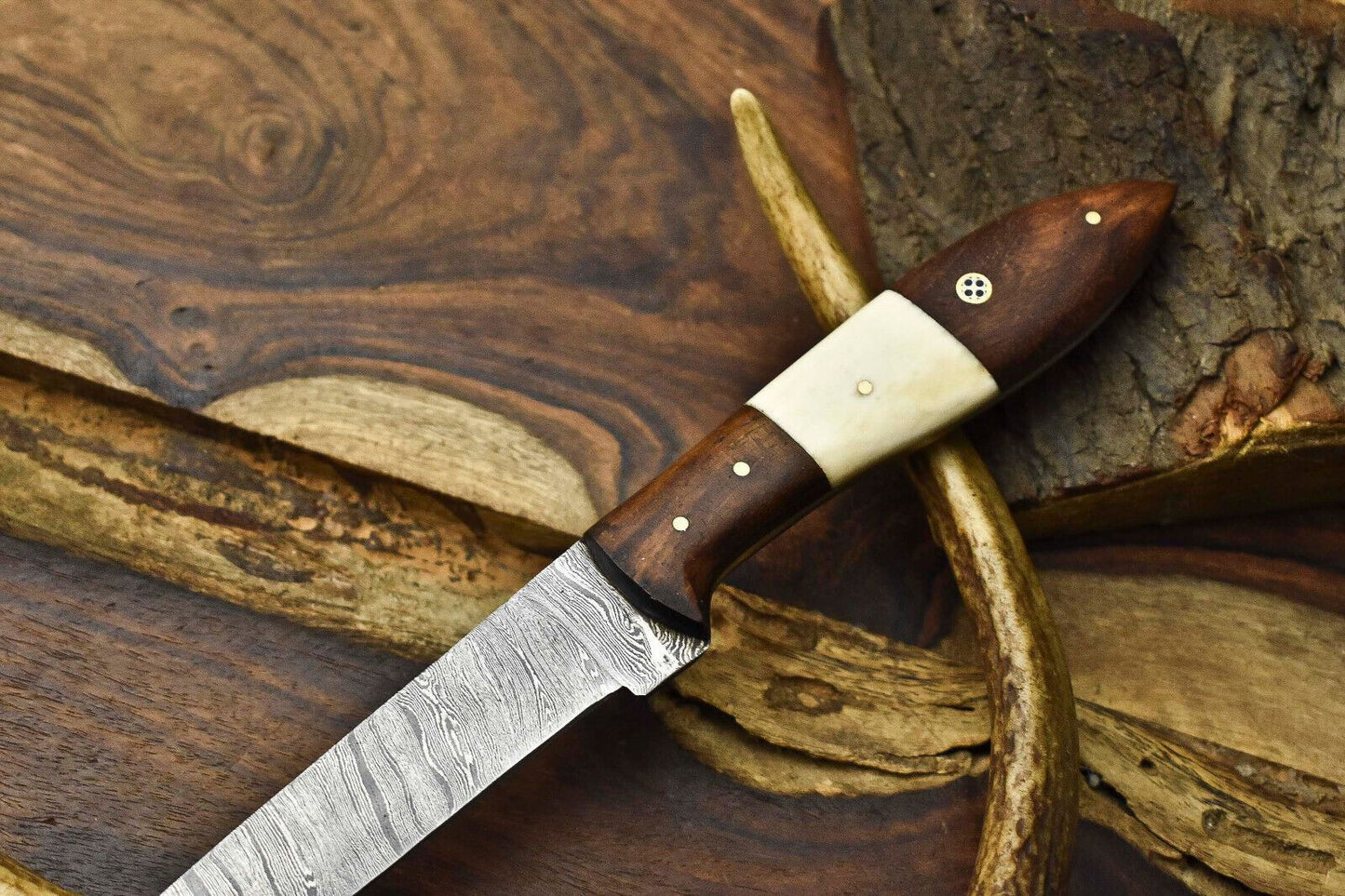 12 Inch Real Damascus Steel Chef Knife  Hand Forged Kitchen Blade 2