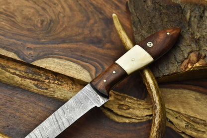 12 Inch Real Damascus Steel Chef Knife  Hand Forged Kitchen Blade 2