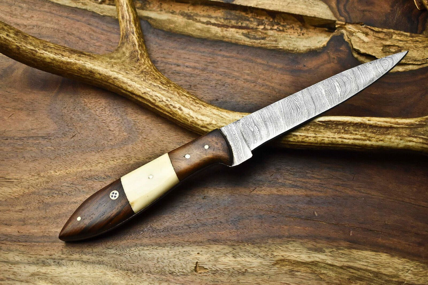 12 Inch Real Damascus Steel Chef Knife  Hand Forged Kitchen Blade 3
