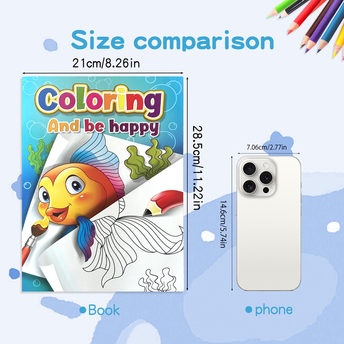 Spark Creativity, with the Sea Themed Kids Coloring Book, Coloring And be happy