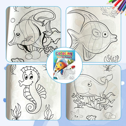 Spark Creativity, with the Sea Themed Kids Coloring Book, Coloring And be happy