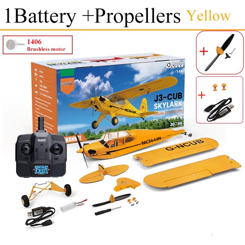 WLtoys A160 J3CUB RC Airplane  5Channel Brushless Motor 24GHz Remote Control 3D6G Stabilization Rea 6