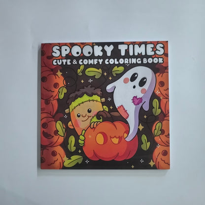 Halloween Spooky Times Adult Coloring Book, Cute Stress Relief Drawing, Ideal Gift for Party and Birthday