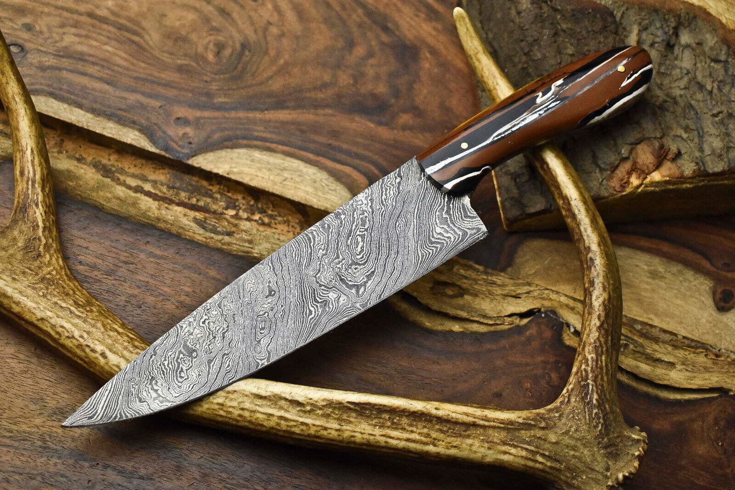 Custom Forged Damascus Kitchen Knife | Sharp, Durable, & Elegant Design